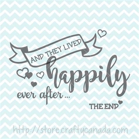 And They Lived Happily Ever After Svg And Png Wedding Quote Etsy