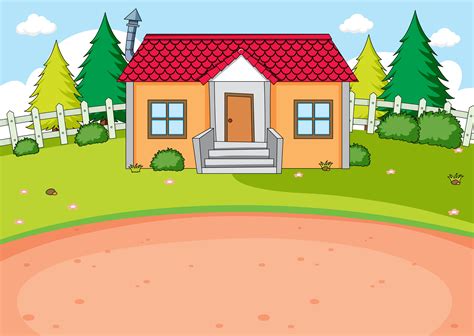Simple House Design Background 374034 Vector Art At Vecteezy