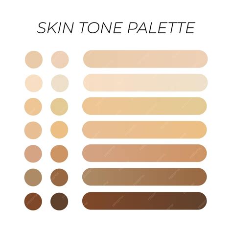 Skin Tones Color Palette Swatches Procreate Skin Tone Chart Colours