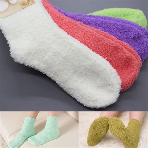 Thick Fluffy Solid Color Ankle Women Soft Fuzzy Sockssoft Fuzzy Socksfuzzy Socksfuzzy Socks