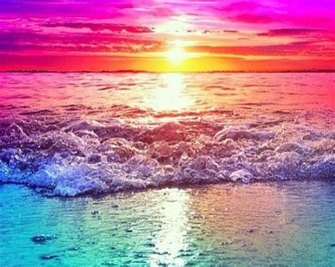 Love The Rainbow Water And Sunset Beautiful Sunrise Rainbow