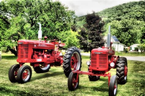 free images tractor field farm retro old country rural red farming equipment machine