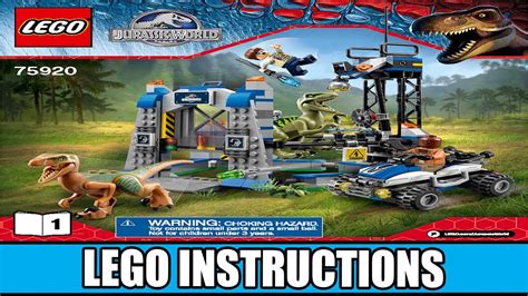 75920 Lego Instructions Raptor Escape Jurassic World Book 1 Youtube