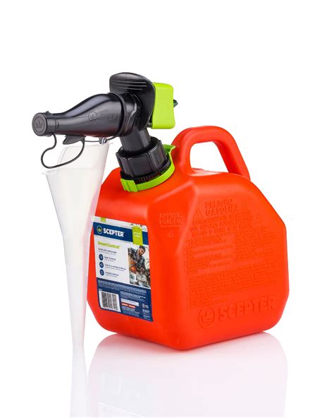 Scepter 1 Gallon Smartcontrol Gas Can With Funnel Fr1g103 Red Fuel