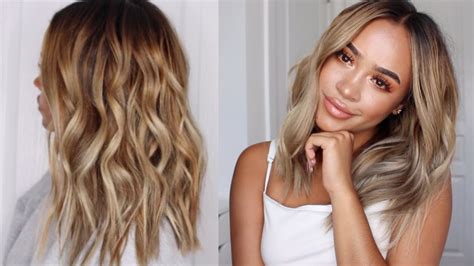 First, get a blonde balayage and select thin strands of your hair. EASY AND PERFECT SUMMER BEACHY WAVES | HAIR TUTORIAL ...