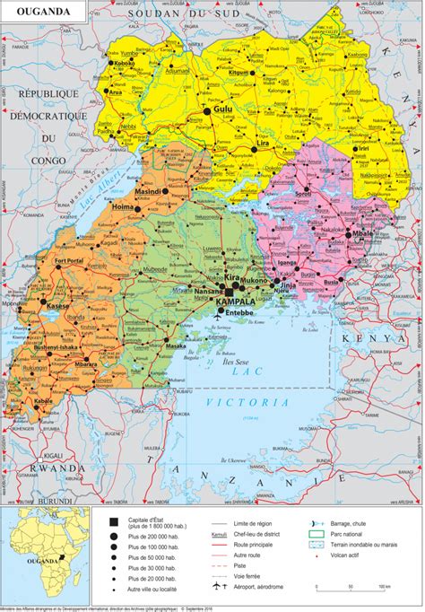 The map is a portion of a larger world map created by the central intelligence agency using robinson projection. Geopolitical map of Uganda, Uganda maps | Worldmaps.info