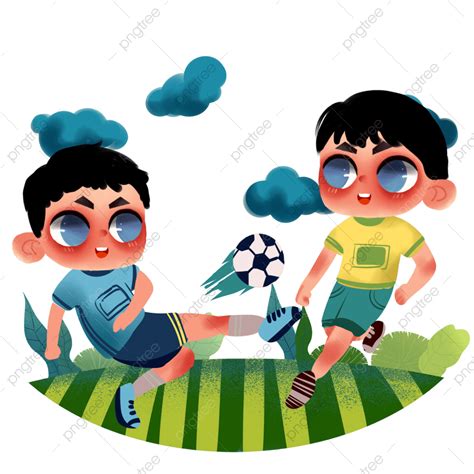 Playing Football Clipart Png Images Hand Drawn Illustration Of