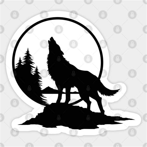 Howling Wolf Howling Wolf Sticker Teepublic Uk