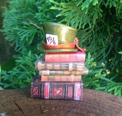 Mad Hatter Alice In Wonderland Miniature Hat Made From Polymer Etsy