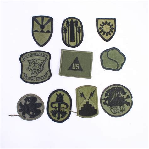 Pack Of 10 Us Army Subdued Patches