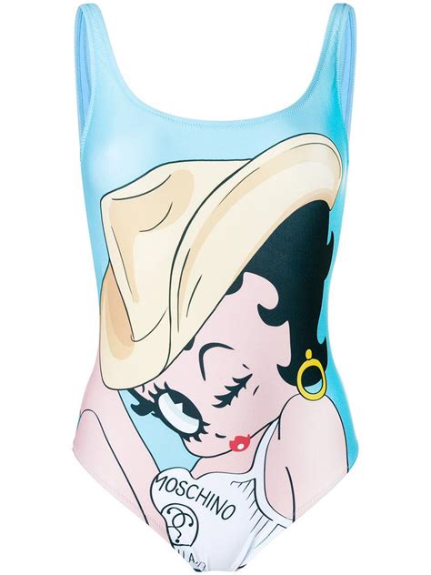 Moschino Betty Boop Swimsuit In Blue Lyst