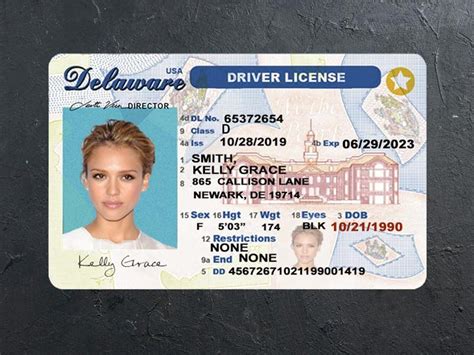 Delaware Driver License Psd Template Psdestore