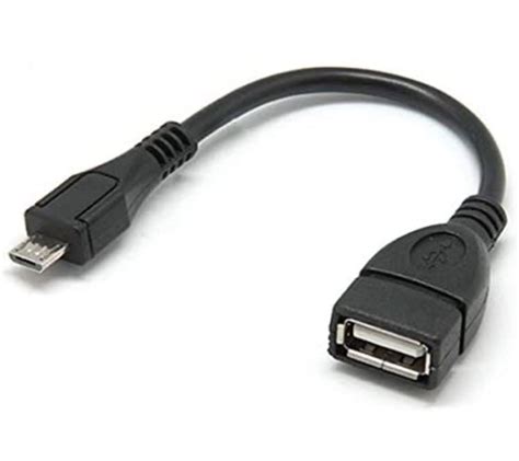 Adaptador Otg Micro Usb V A Usb Hembra Generico Cable Cm Negro