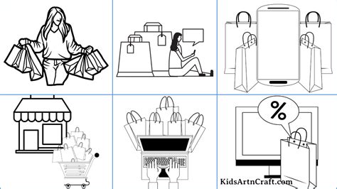 Shopping Coloring Pages For Kids Free Printables Kids Art And Craft