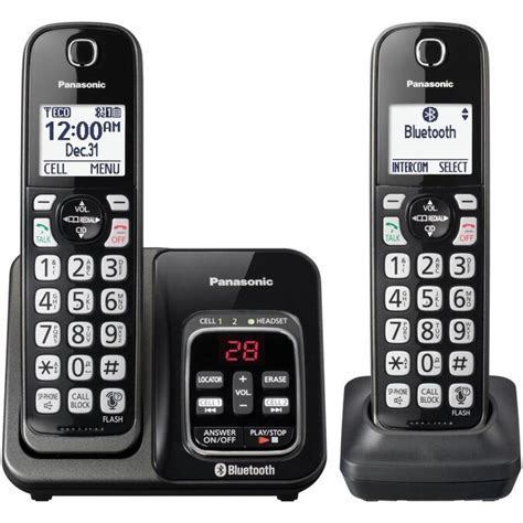 Panasonic Link2cell Bluetooth Cordless Phone With Answering Machine And