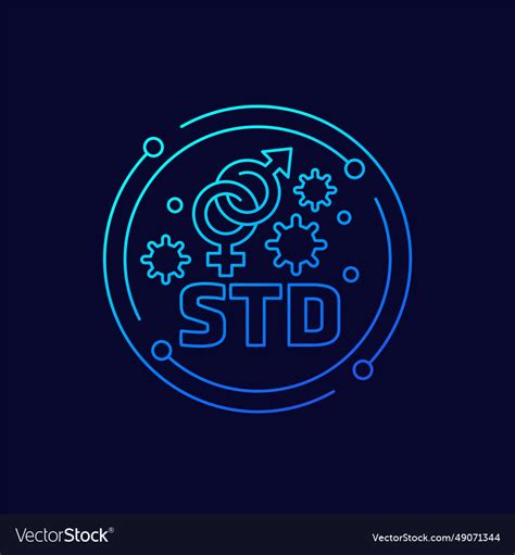 Std Sexual Transmitted Disease Icon Line Design Vector Image