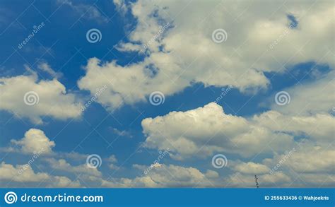 Bright Blue Sky With Clouds Sunny Day Stock Photo Image Of Concepts
