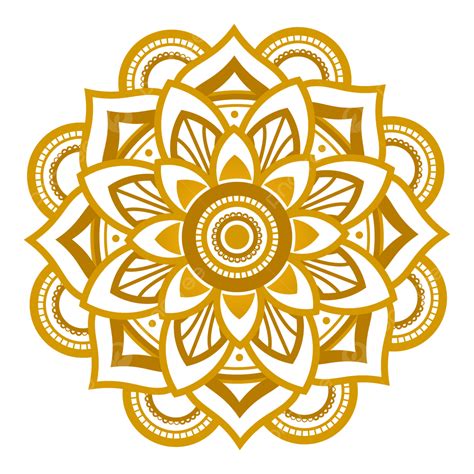 Desain Latar Belakang Emas Islamic Mandala Transparan Mandala Islamik