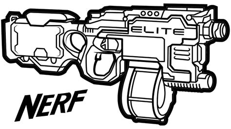 Pistola Normal Nerf Para Colorear Imprimir E Dibujar Coloringonly Com