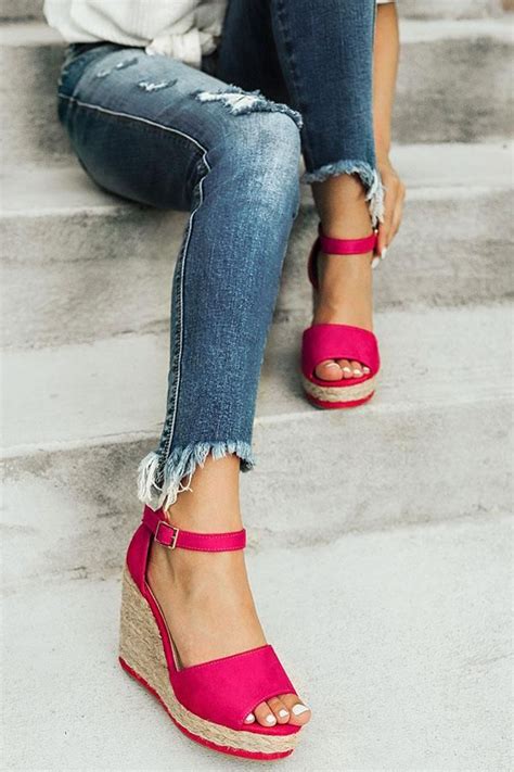 Miami Beach Wedge In Hot Pink Wedges Outfit Fashion Shoes Heels Summer Shoes Wedges