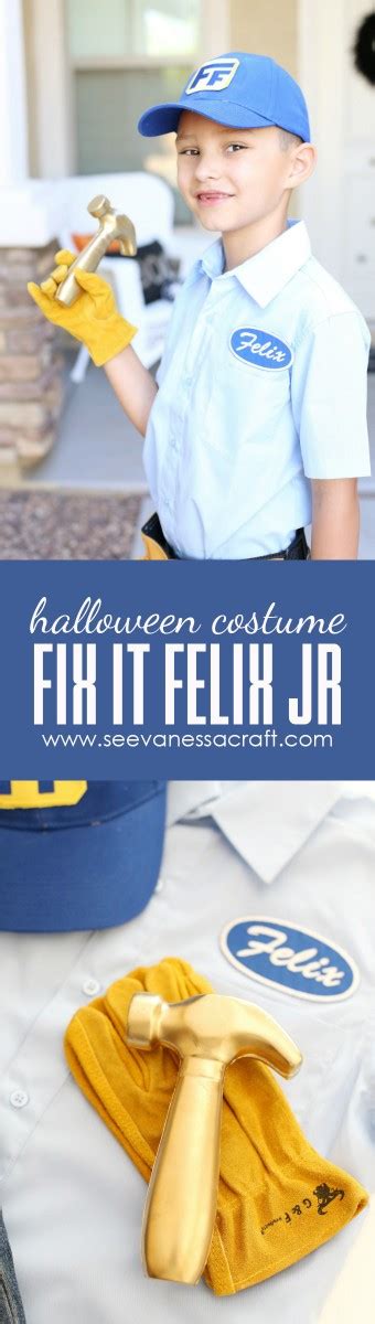 Start date dec 15, 2012. Halloween: DIY Fix It Felix Jr Costume from Disney Wreck It Ralph - See Vanessa Craft | Disney ...