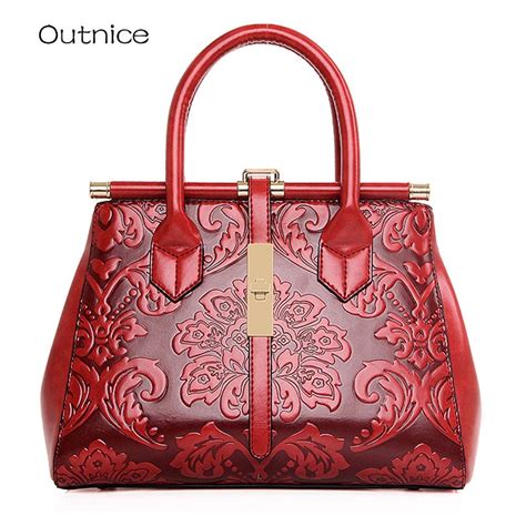 2018 Vintage Embossed Leather Luxury Women Bags Designer Handbags