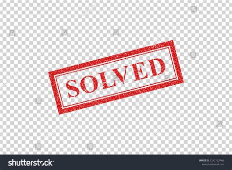 Vector Realistic Isolated Rubber Stamp Solved Stock Vector Royalty