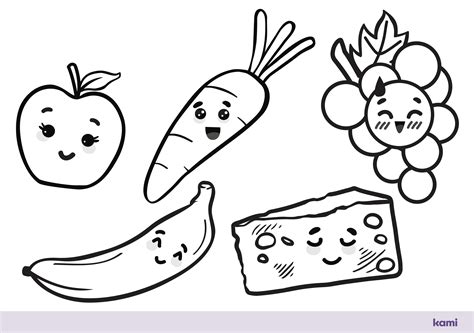 Coloring Sheets For Kindergarteners Smiling Healthy Food For Teachers