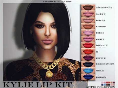Kylie Lip Kit Matte Collection At Fashion Royalty Sims Sims 4 Updates