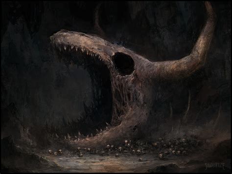 Cave Of The Dead Dragon By Chriscold On Deviantart