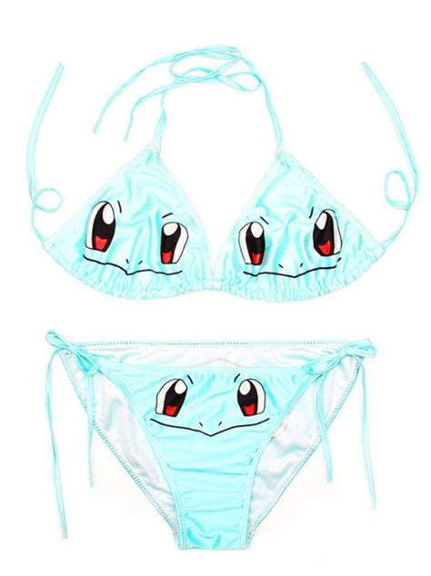Squirtle Two Piece Bikini Pokemon Bikini Bikinis Two Piece Bikini