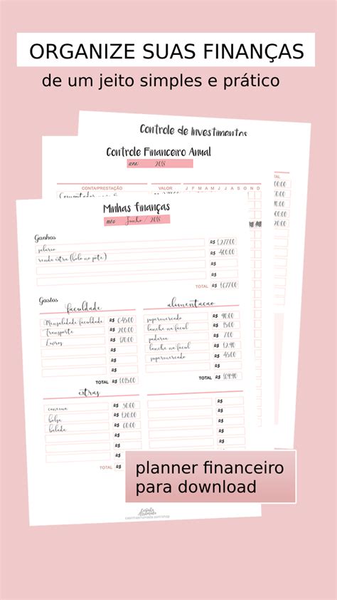 O Planner Financeiro Perfeito Para Voc Que Quer Organizar Melhor As