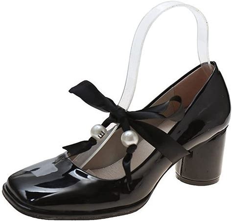 Generic1 Women Mary Jane Shoes Patent Leather Square Toe