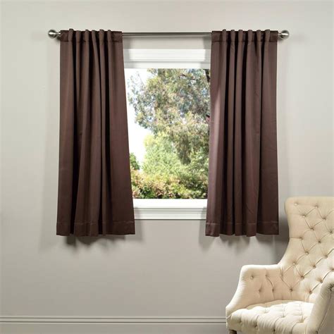 Exclusive Fabrics And Furnishings Semi Opaque Java Brown Blackout Curtain