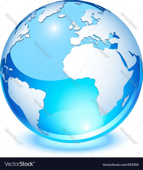 Crystal Earth Royalty Free Vector Image Vectorstock