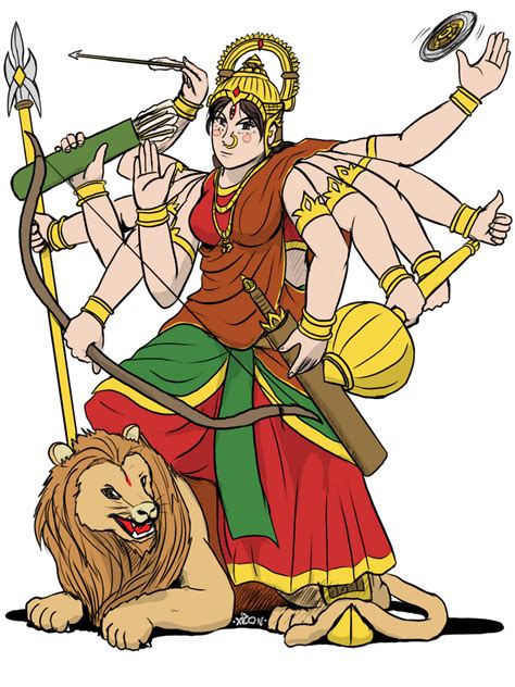 Durga Devi By Vachalenxeon On Deviantart