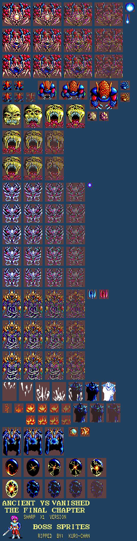 The Spriters Resource Full Sheet View Ys The Final Chapter Bosses