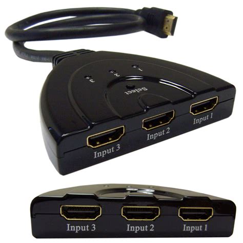 Hdmi Selector Cable 3 Hdmi Female Input X 1 Hdmi Male Output