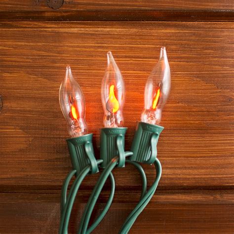 Christmas Lights String Lights 10ft Outdoor Green Wire C7 Strand