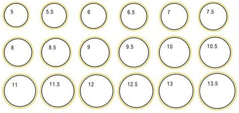 Ring Sizing Chart Printable Ring Size Chart Ring Sizes Chart Guide To