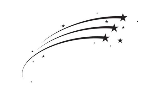 Silhouette Of A Shooting Star Logo Illustrations Royalty Free Vector