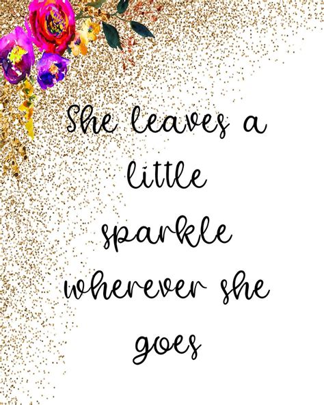 She Leaves A Little Sparkle Nursery Wall Art Printable Baby Etsy