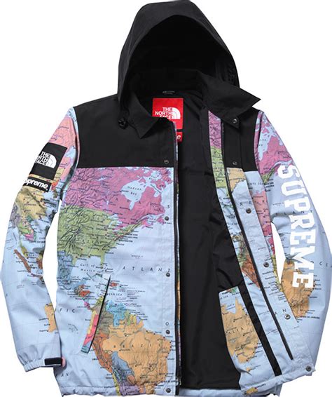 Supreme X North Face Expedition Coaches Jacket L Cw Map