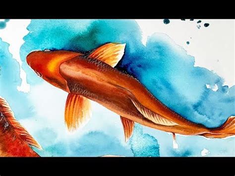 Koi Fish Watercolors Painting Tutorial YouTube