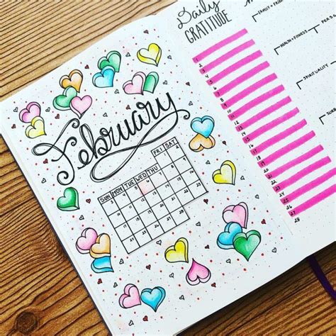 February Bullet Journal Bullet Journal Monthly Spread Bullet Journal