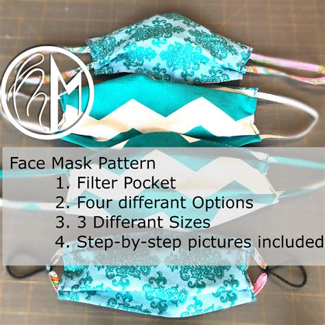 Face Mask Pattern With A Pocket To Insert Your Own Filter Four