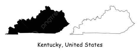 Kentucky Ky State Border Usa Map Us Line Icon Vector Us Line Icon