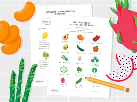 educational games  kids  food worksheets cook smarts