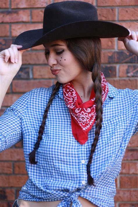 There's not much to this cowgirl costume idea by. homemade halloween costume | Cowgirl halloween costume, Cowgirl costume, Homemade halloween costumes