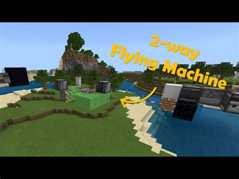 This is a flying machine that is very useful for getting a lot of cobblestone and dirt or just havi. How to make a 2 way flying machine- Minecraft Bedrock ...